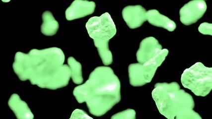 Lime green falling crystals - Powered by Adobe