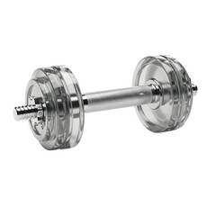 Obraz premium Transparent Dumbbell, isolated on white or transparent background. PNG