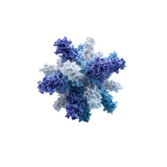 3D Render of a Complex Protein Structure, Molecular Model, Scientific Visualization