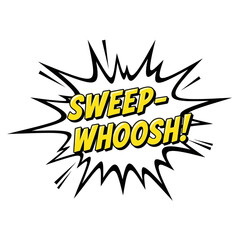Comic Book Style Sweep-Whoosh Sound Effect Graphic