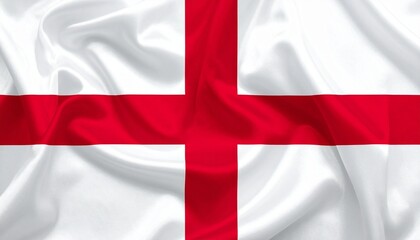 Obraz premium Flag of England featuring a red cross on a white background.