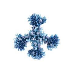 3D Render of a Tetrahedral Molecular Structure - Abstract Science Background
