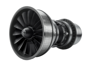 Detailed Close-Up of Advanced Aircraft Engine Component showcasing Intricate Design and Precision