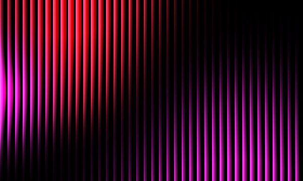 Dynamic vertical lines with gradient red and purple lighting create a modern, abstract background perfect for technology or music themes