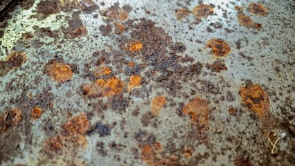 Detailed Panoramic grunge rusted metal texture, rust and oxidized metal background. Old metal iron panel.