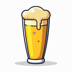 Classic Beer Bottle and Glass Icon
