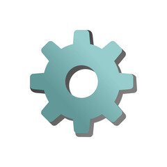 gradient cogwheel icon design. mechanical concept.