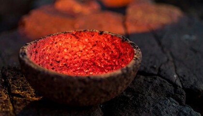 Molten metal in a crucible