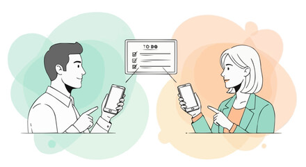 Agile digital task exchange Efficient smartphone collaboration enabling quick information flow and seamless task management between individuals