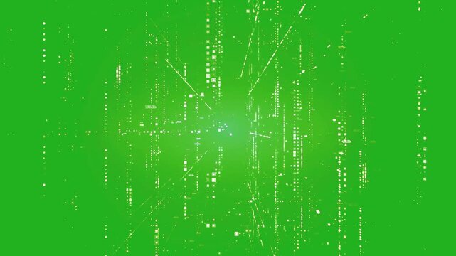Abstract digital background with falling green code elements inspired by the Matrix