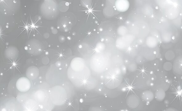 Abstract silver bokeh background