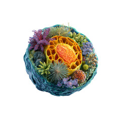 Artistic Representation of a Plant Cell Microscopic World of Nature