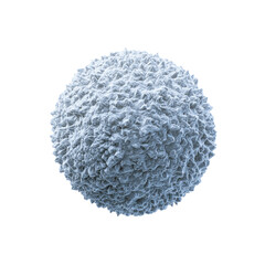 Microscopic View of a Single Immune Cell, Detailed 3D Render of a Lymphocyte