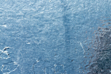 Textured Blue Painted Surface with Scratches