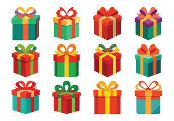 Colorful Gift Boxes Collection for Holiday Celebrations and Special Occasions