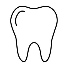 Healthy Tooth Vector Line Icon