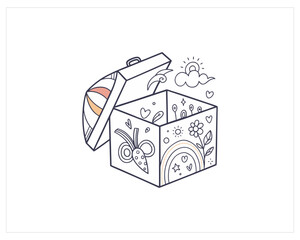 Doodle Sketch And Scribble Elements Graphic Box Free SVG Download