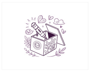 Doodle Sketch And Scribble Elements Graphic Box Free SVG Download