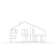 Modern House Architectural Elevation Drawing