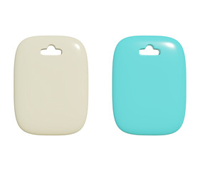 Blank paper hang tags, price tags or cloth labels with string isolated. 3D render. High resolution.