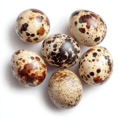 Obraz premium A collection of speckled eggs beautifully arranged, capturing the essence of new life and potential