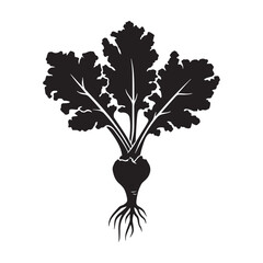 Chinese root vegetable silhouette.