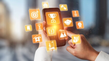 Business achievement involves goal setting, achievement milestones, and achievement recognition....