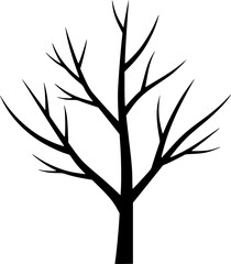 Obraz premium Dry Tree Branch Vector Shape Design 