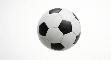 Obraz premium Soccer ball isolated on white background, a classic black and white design