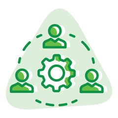 Attitude and Behaviours Vector Illustration Icon Design for Organizational Workplace Culture