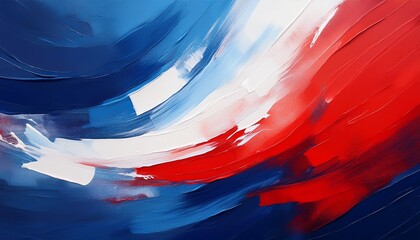 a bold abstract design featuring red white and navy blue brush strokes creating a dynamic and vibrant background with a textured artistic feel