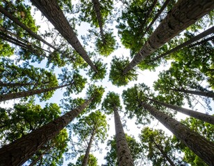 Dense forest canopy view