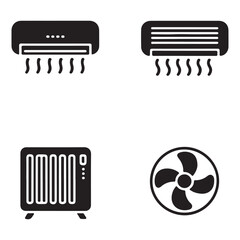 Cooling and heating appliances symbols