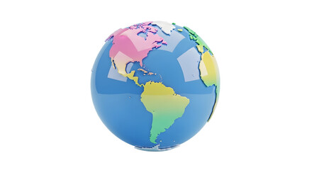 Fototapeta premium Globe on Blue Background
