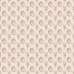 merry Christmas seamless pattern with hearts