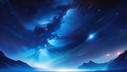 night sky blue space background
