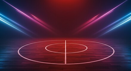 Abstract Neon Sports Arena Background.
