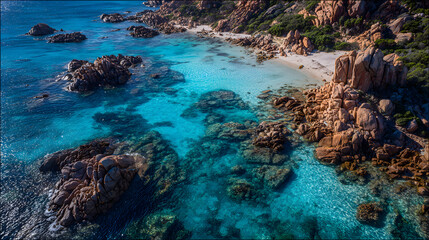 Stunning Aerial View: Turquoise Waters & Secluded Beach