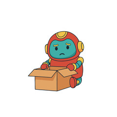 Red Bot UI Illustrations – 40 Cute Mascot States