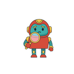 Red Bot UI Illustrations – 40 Cute Mascot States