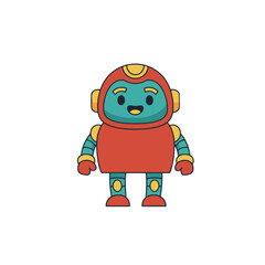 Red Bot UI Illustrations – 40 Cute Mascot States