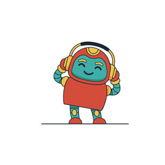 Red Bot UI Illustrations – 40 Cute Mascot States