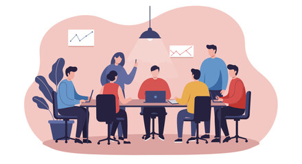 Diverse team collaborates in a modern office meeting, discussing strategies and business ideas. Ideal for themes of teamwork, innovation, and professional development.