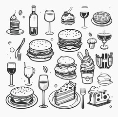 icon set. Paper cup icon. Containing coffee, paper, drink, cup, disposable, mug, container, and More. editable stroke. vector illustration