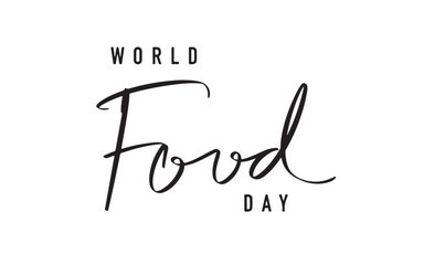 World food day text font calligraphy hand written lettering script black color object icon world food day vegan vegetable nourishment healthy organic event plant wellness world food day cooking food