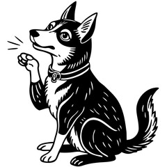 Dog begging for a treat