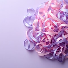 Pastel Ribbons on Purple