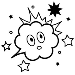 comic book explosion icon set