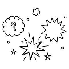 set of comic speech bubbles