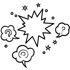 set of comic speech bubbles